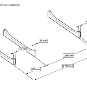 3m Fasssauna quadratisch für 4 Pers. mit Vorraum. – Bild 5