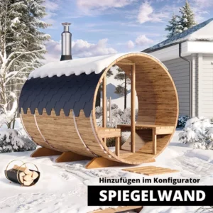 2.8m Fasssauna für 4 Pers. mit Sitzen außen. – Bild 3