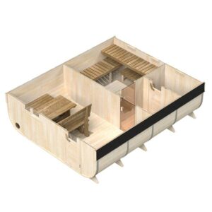 Fasssauna OVAL groß für 6 Personen – Bild 8